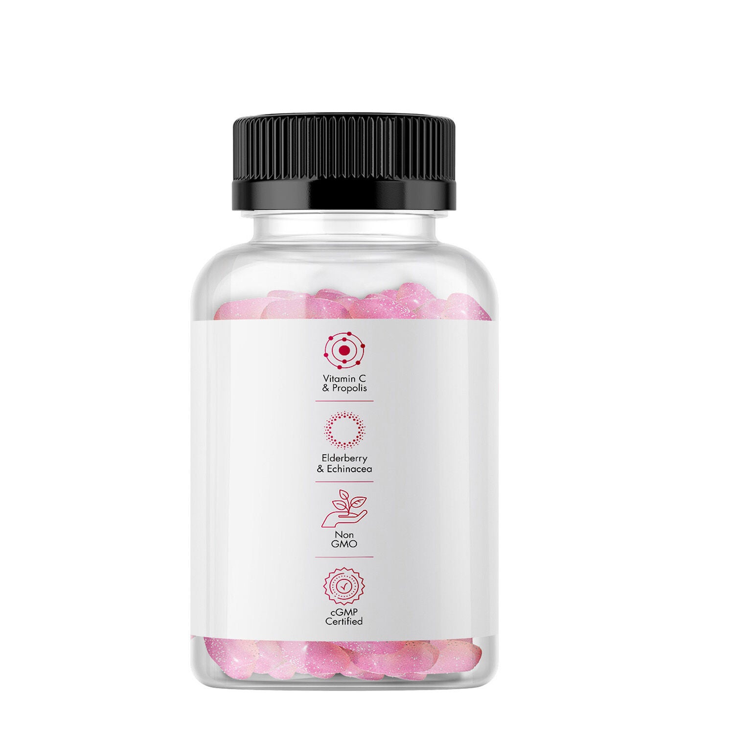 Vitamins Immunity Gummies - Vitamin C + - Echinacea - Propolis - Elderberry - 60 Count (30 Servings)